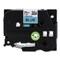 Brother P-Touch 1.4 in. x 26.2 ft. TZe Standard Adhesive Laminated Labeling Tape - Black on Blue